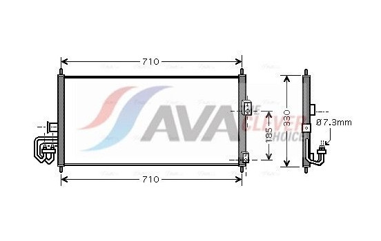 Kondensor, klimatanläggning DN5201 Ava Quality Cooling