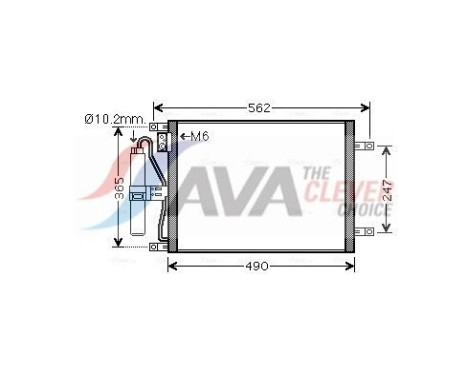 Kondensor, klimatanläggning DN5252D Ava Quality Cooling