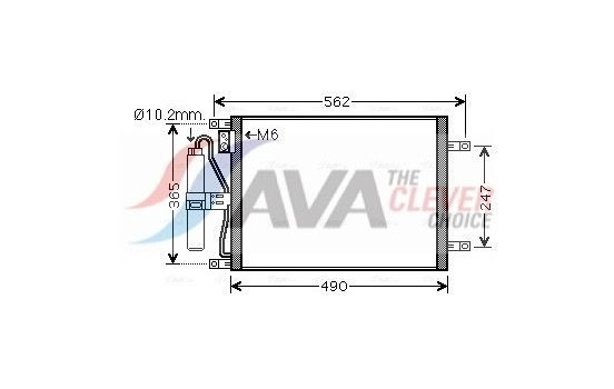 Kondensor, klimatanläggning DN5252D Ava Quality Cooling