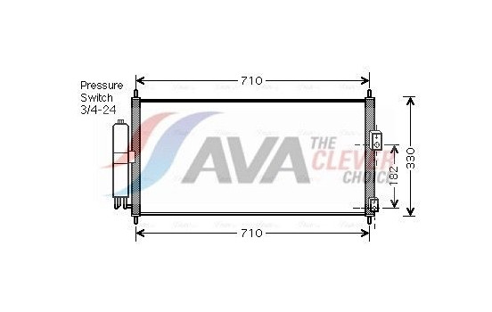 Kondensor, klimatanläggning DN5270D Ava Quality Cooling