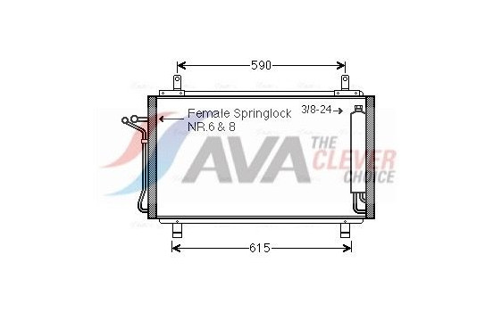 Kondensor, klimatanläggning DN5329D Ava Quality Cooling