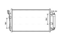 Kondensor, klimatanläggning DN5387D Ava Quality Cooling