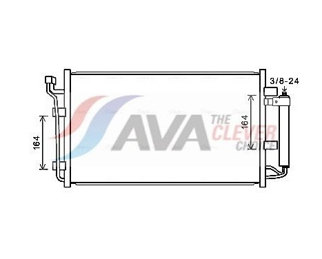 Kondensor, klimatanläggning DN5387D Ava Quality Cooling