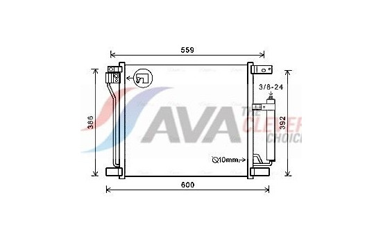 Kondensor, klimatanläggning DN5401D Ava Quality Cooling
