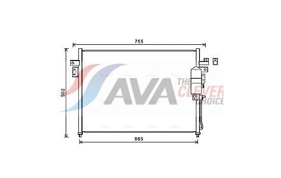 Kondensor, klimatanläggning DN5404D Ava Quality Cooling