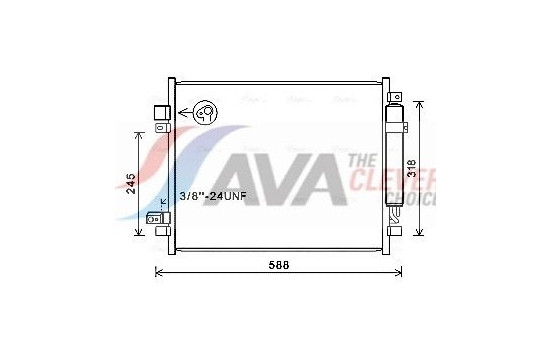 Kondensor, klimatanläggning DN5428D Ava Quality Cooling