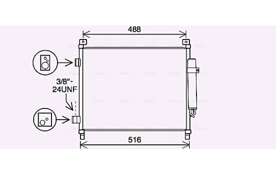 Kondensor, klimatanläggning DN5436D Ava Quality Cooling