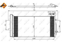 Kondensor, klimatanläggning EASY FIT 350029 NRF