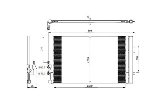 Kondensor, klimatanläggning EASY FIT 350036 NRF, bild 2