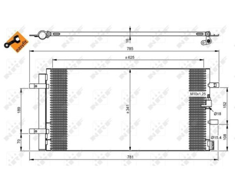 Kondensor, klimatanläggning EASY FIT 350046 NRF, bild 2