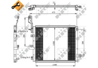 Kondensor, klimatanläggning EASY FIT 350047 NRF