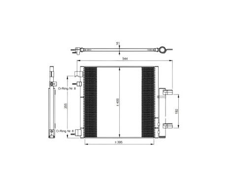 Kondensor, klimatanläggning EASY FIT 350048 NRF