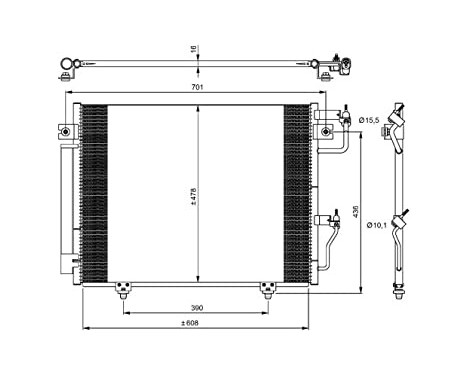 Kondensor, klimatanläggning EASY FIT 350049 NRF
