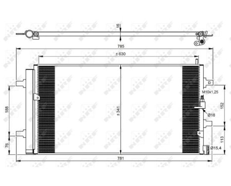 Kondensor, klimatanläggning EASY FIT 350069 NRF