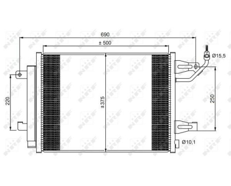 Kondensor, klimatanläggning EASY FIT 350073 NRF, bild 2