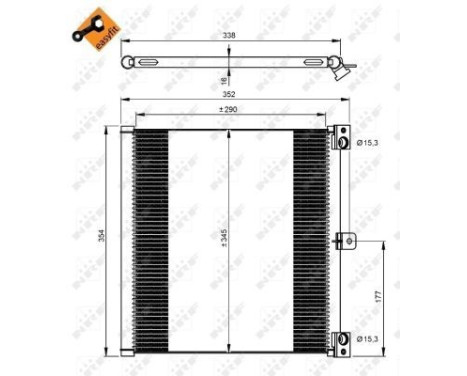 Kondensor, klimatanläggning EASY FIT 350203 NRF, bild 3