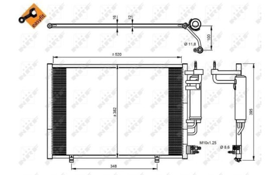 Kondensor, klimatanläggning EASY FIT 350205 NRF, bild 3