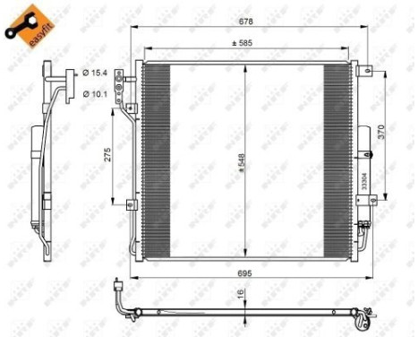 Kondensor, klimatanläggning EASY FIT 350220 NRF, bild 4