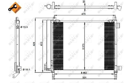 Kondensor, klimatanläggning EASY FIT 350228 NRF, bild 2