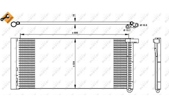 Kondensor, klimatanläggning EASY FIT 350331 NRF, bild 2