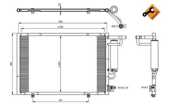 Kondensor, klimatanläggning EASY FIT 350395 NRF, bild 6