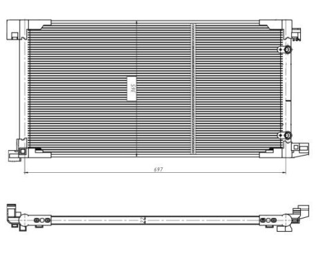 Kondensor, klimatanläggning EASY FIT 350449 NRF