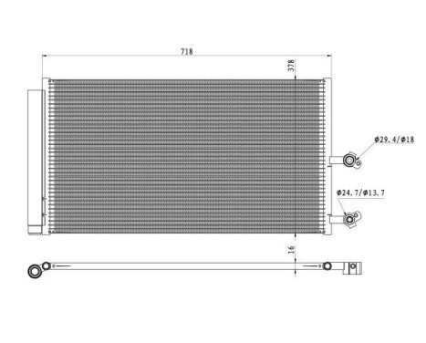 Kondensor, klimatanläggning EASY FIT 350450 NRF