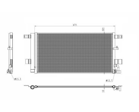 Kondensor, klimatanläggning EASY FIT 350454 NRF