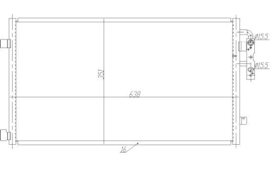 Kondensor, klimatanläggning EASY FIT 350467 NRF