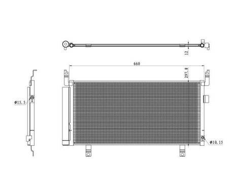 Kondensor, klimatanläggning EASY FIT 350468 NRF