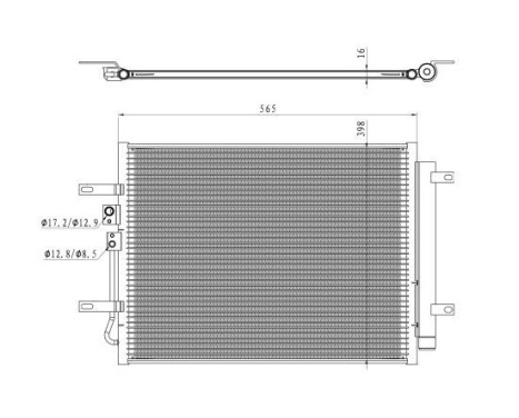 Kondensor, klimatanläggning EASY FIT 350471 NRF