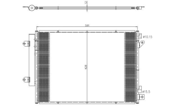 Kondensor, klimatanläggning EASY FIT 350472 NRF