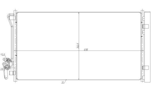 Kondensor, klimatanläggning EASY FIT 350479 NRF