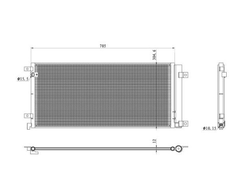 Kondensor, klimatanläggning EASY FIT 350494 NRF