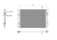 Kondensor, klimatanläggning EASY FIT 350496 NRF