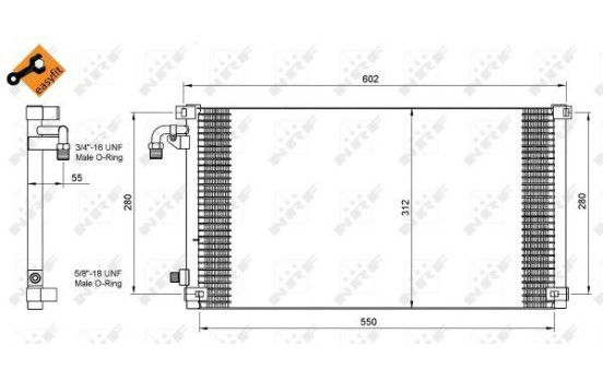 Kondensor, klimatanläggning EASY FIT 35103 NRF, bild 2