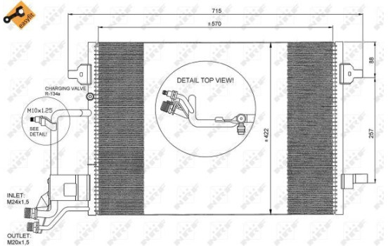 Kondensor, klimatanläggning EASY FIT 35199 NRF, bild 2
