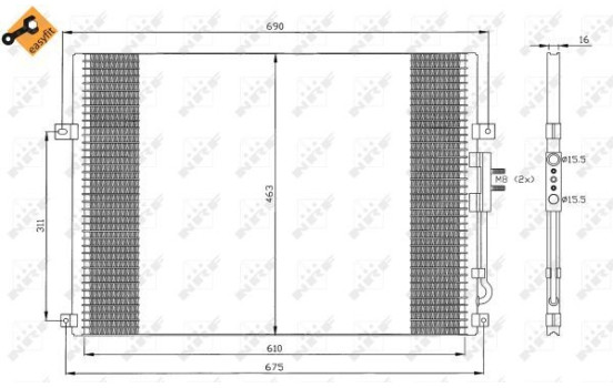 Kondensor, klimatanläggning EASY FIT 35275 NRF, bild 3