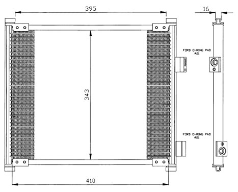 Kondensor, klimatanläggning EASY FIT 35357 NRF