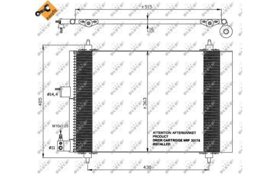 Kondensor, klimatanläggning EASY FIT 35414 NRF, bild 2