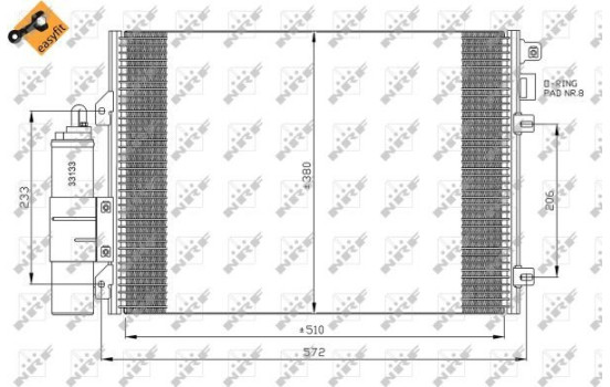 Kondensor, klimatanläggning EASY FIT 35430 NRF, bild 2