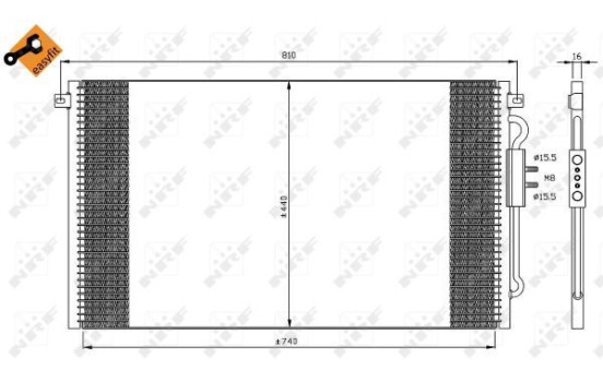 Kondensor, klimatanläggning EASY FIT 35448 NRF, bild 5