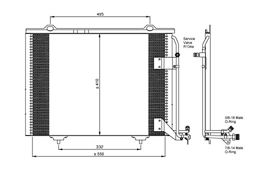 Kondensor, klimatanläggning EASY FIT 35463 NRF, bild 2