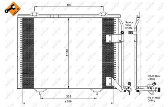 Kondensor, klimatanläggning EASY FIT 35463 NRF, bild 3