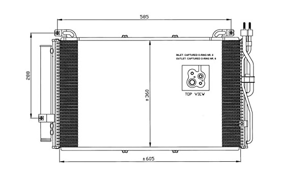 Kondensor, klimatanläggning EASY FIT 35478 NRF