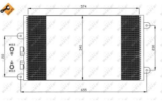 Kondensor, klimatanläggning EASY FIT 35532 NRF, bild 2