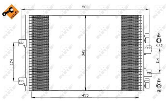 Kondensor, klimatanläggning EASY FIT 35543 NRF, bild 4