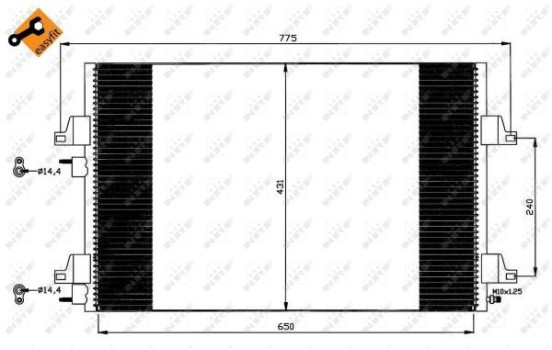 Kondensor, klimatanläggning EASY FIT 35557 NRF, bild 3