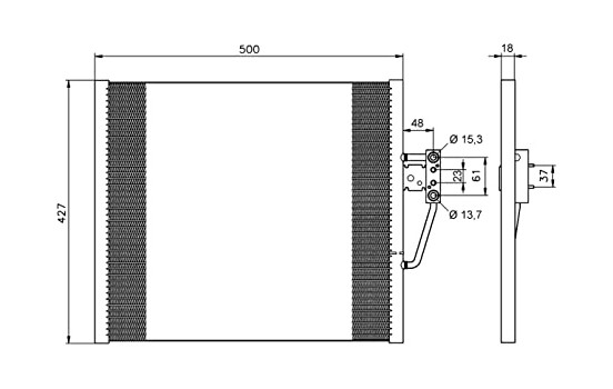 Kondensor, klimatanläggning EASY FIT 35587 NRF, bild 2