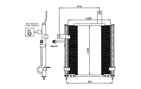 Kondensor, klimatanläggning EASY FIT 35597 NRF